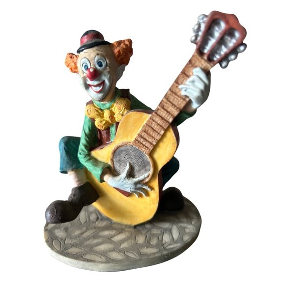 Stone Avenue Collectors Paradise Clown Figurines Set With Guitar & Puppies - Picture 2 of 8